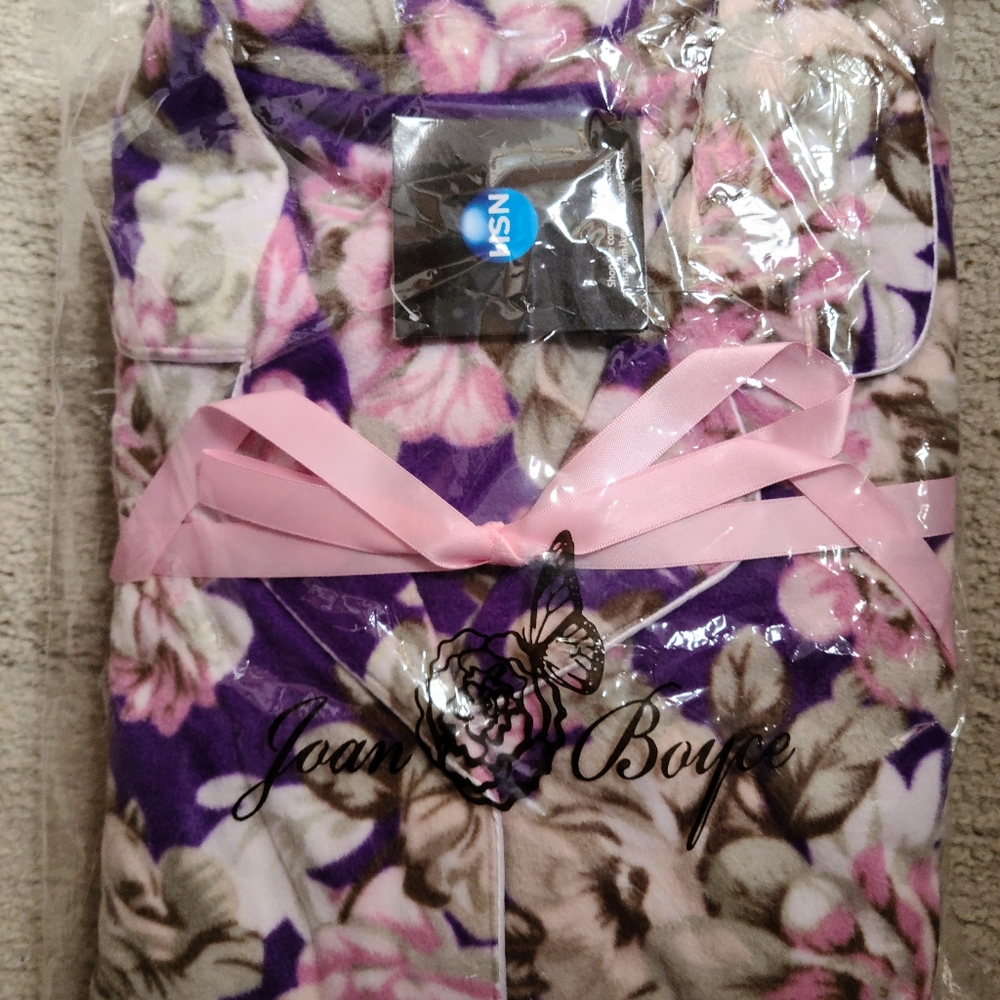 Joan Boyce purple floral 2 piece pajamas